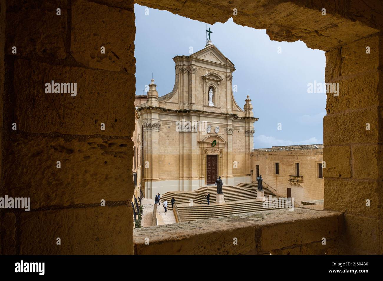 Baroque cathedral at the Cittadella  /Citadel, Victoria, Gozo, Malta Stock Photo