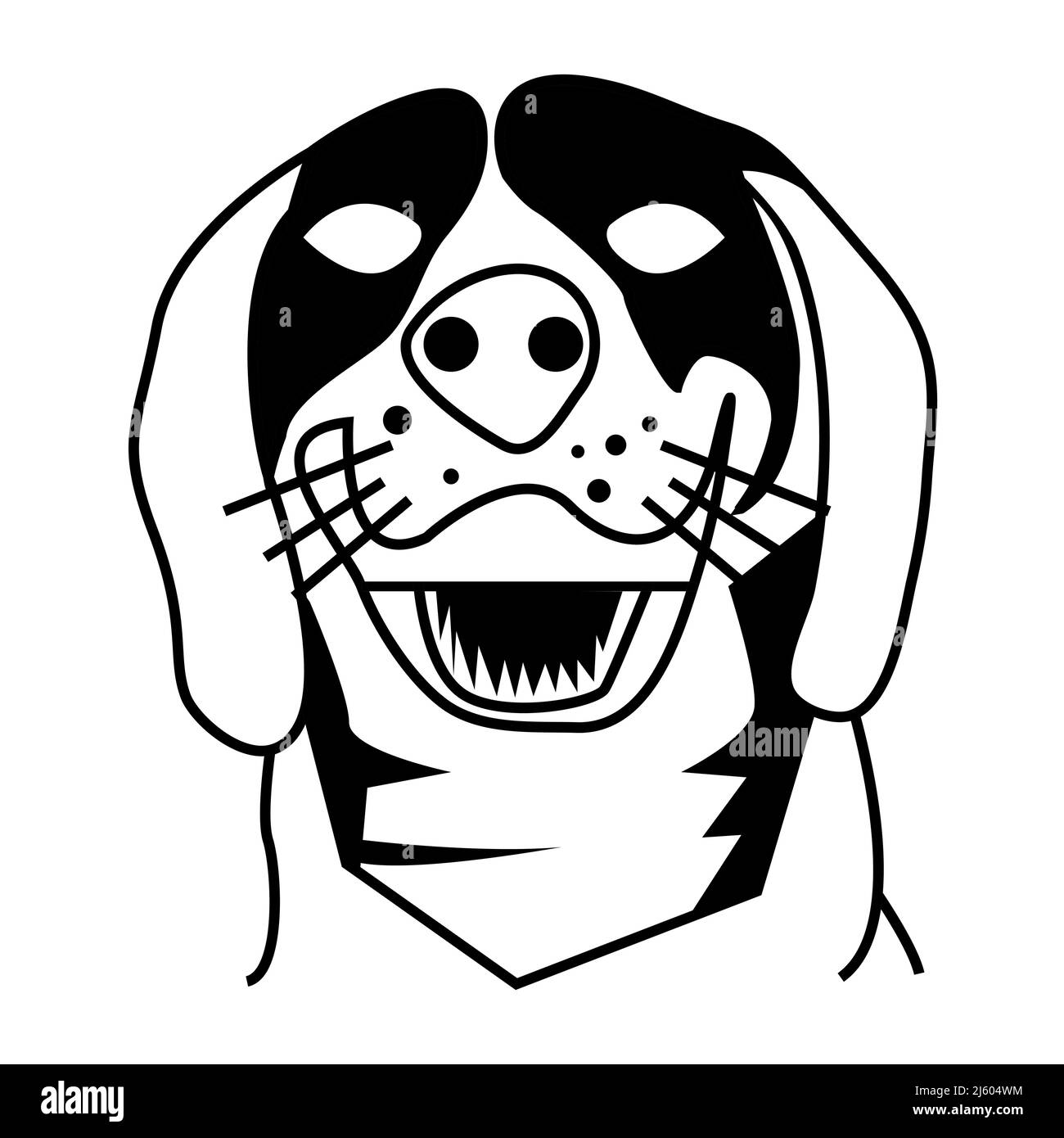 Dog icon vector. Flat icon stock. Vector Illustration on white background. Stock Vector