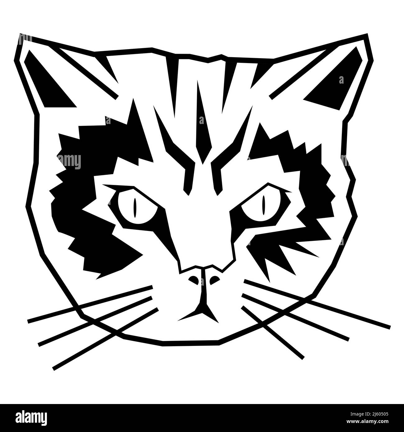 Cat icon vector. Flat icon stock. Vector Illustration on white background. Stock Vector