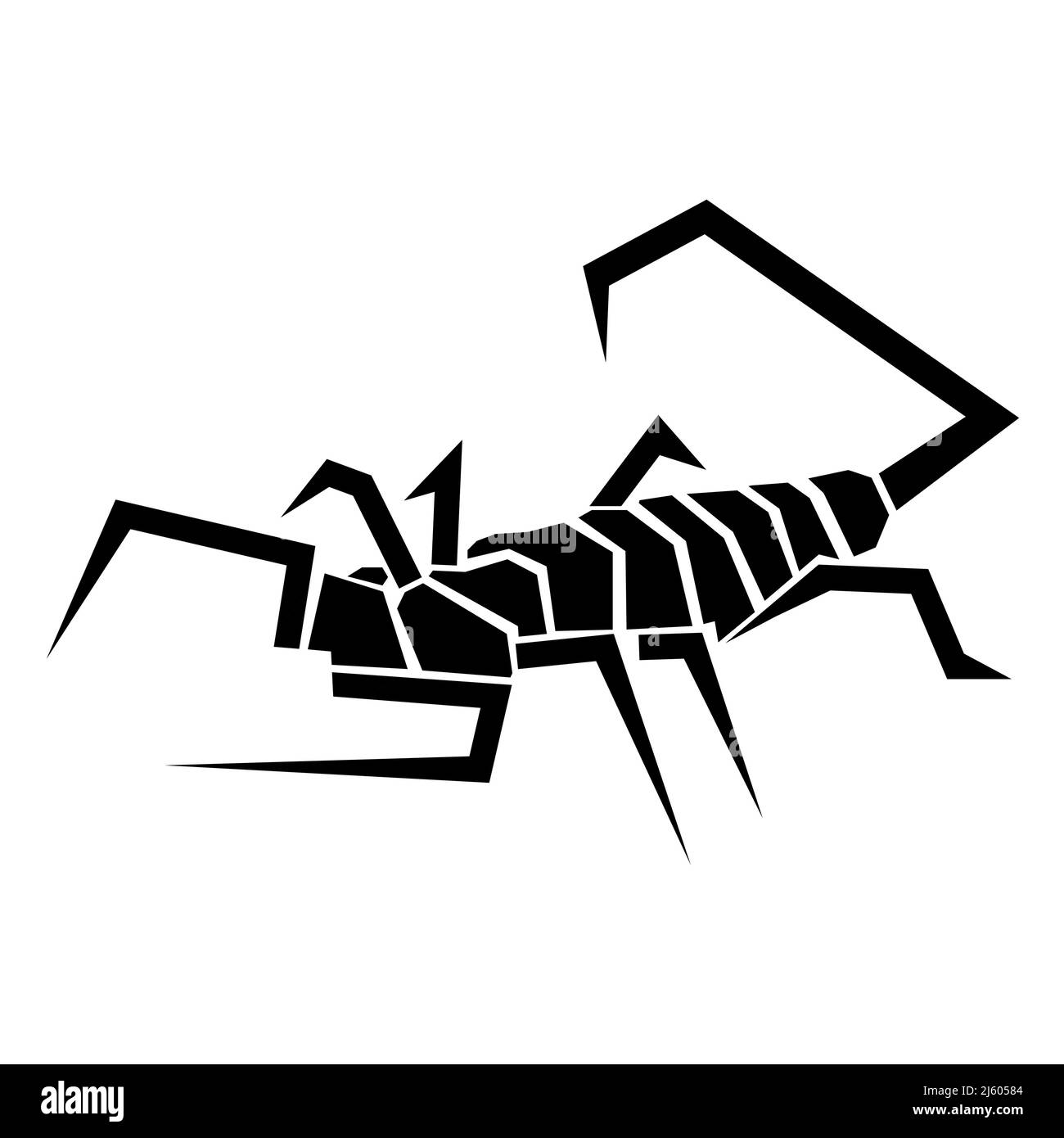 Scorpion icon vector. Flat icon stock. Vector Illustration on white background. Stock Vector