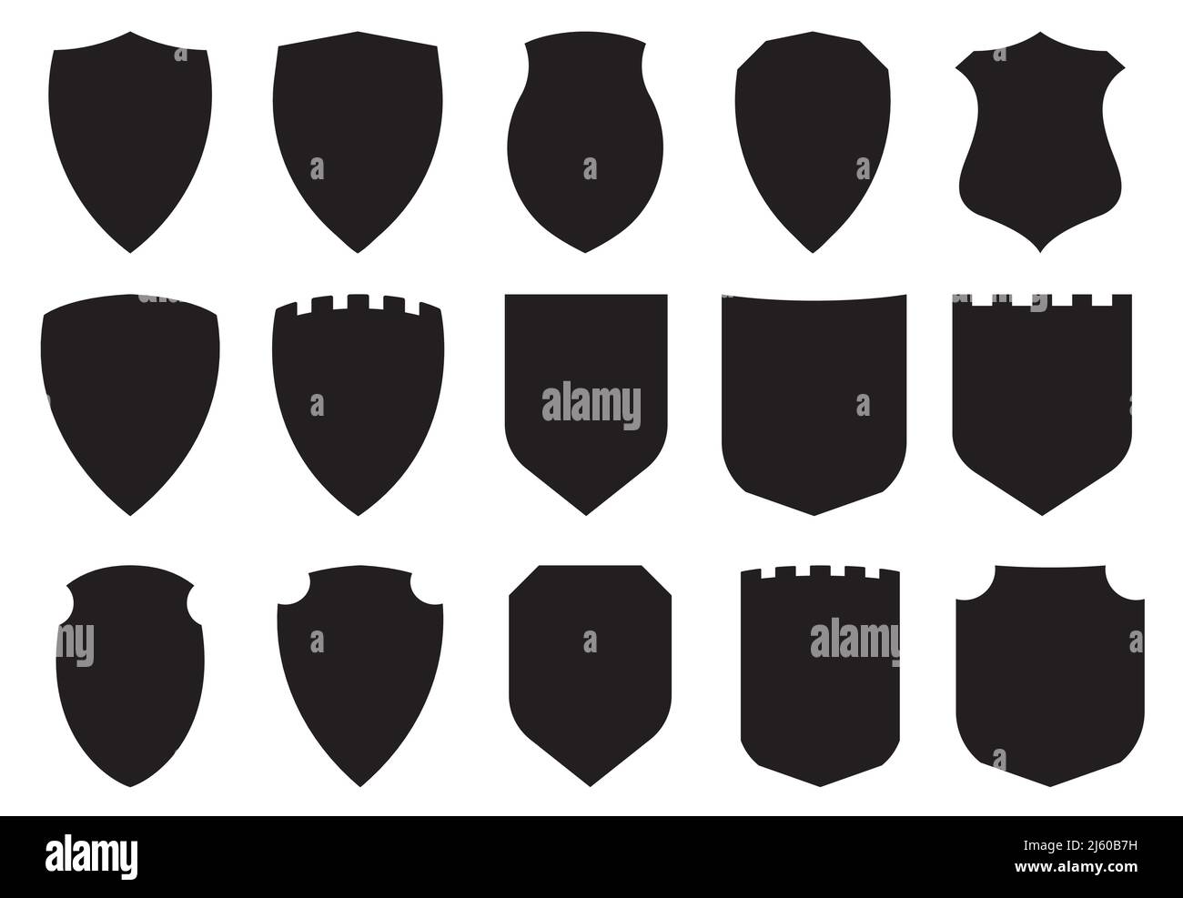 Set of vector shield icons, signs emblem for your design Stock Vector ...