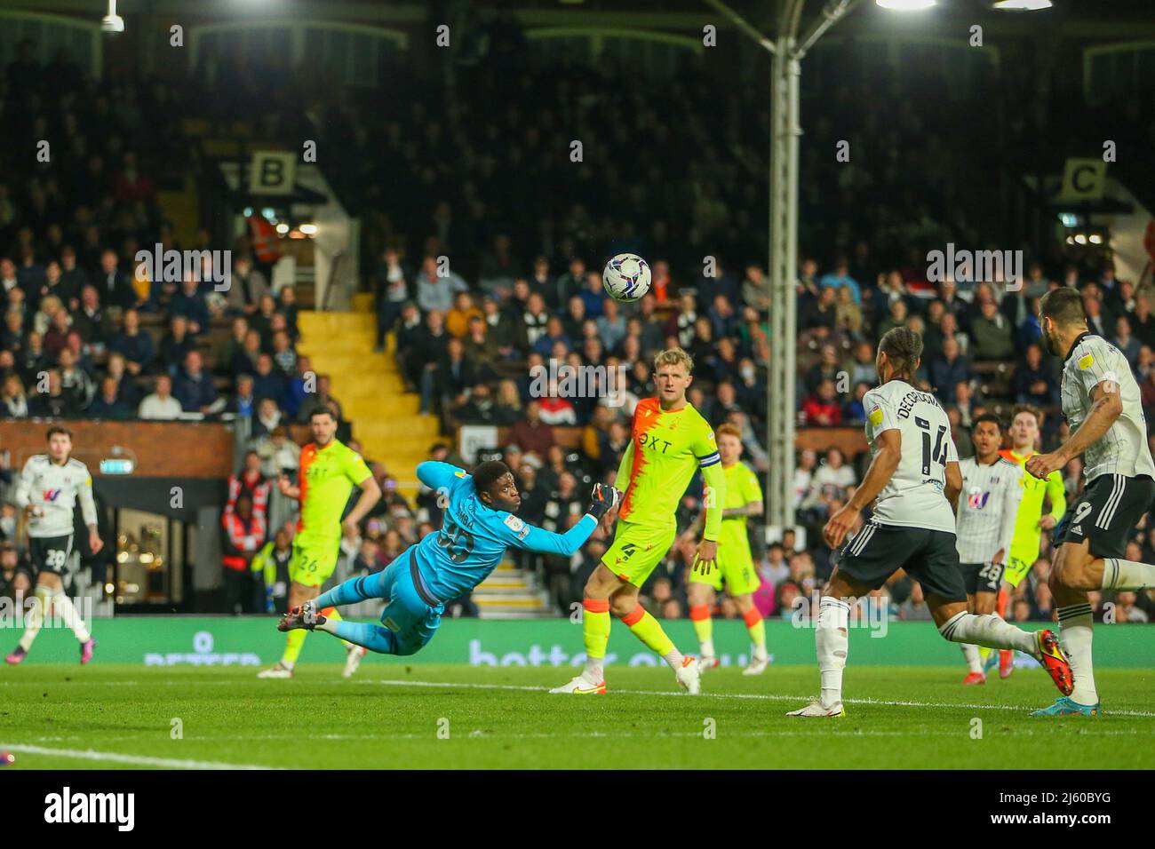 Fulham, UK. 26th April 2022 Craven Cottage, Fulham, London, England; EFL Championship football Fulham, UK. 26th April 2022 Craven Cottage, Fulham, London, England; EFL Championship football
