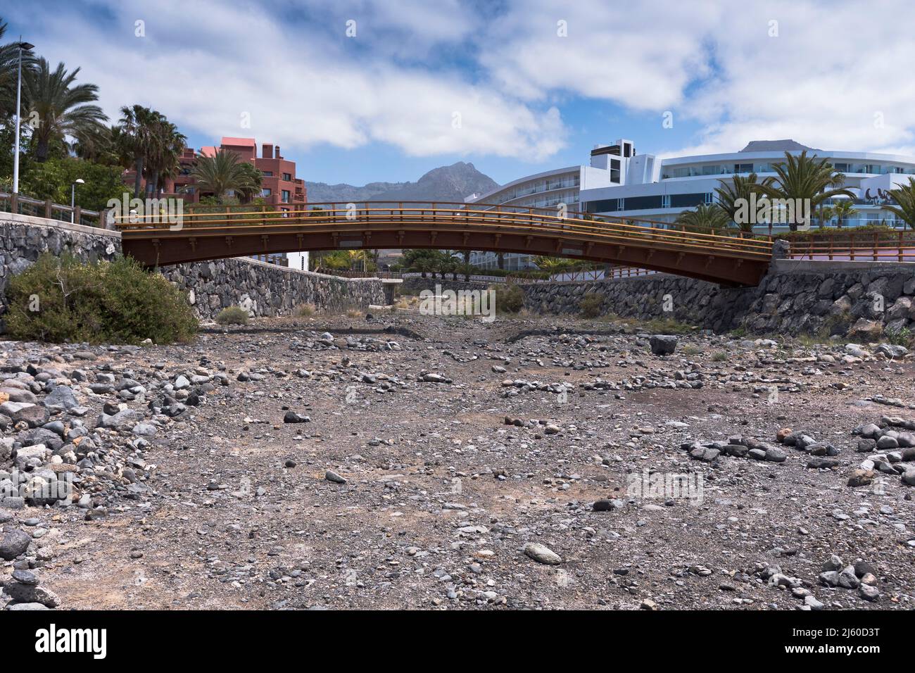 dh Barranco del aqua COSTA ADEJE TENERIFE Storm drain excessive rain run off river gorge flood provention catchwater prevention measures Stock Photo