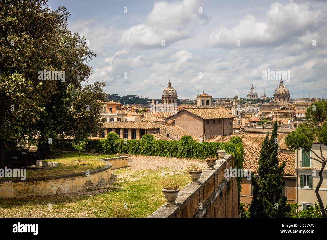Picturesque View of Traditional Italian Skyline and Architecture in City of Rome, Italy 03 Stock Photo