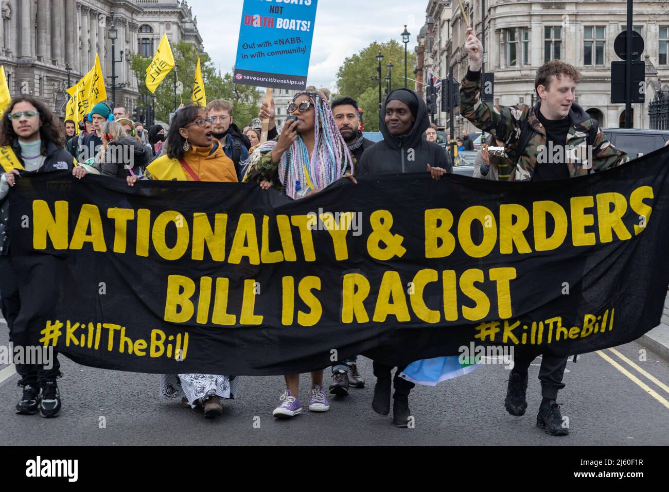 London, England, UK 26 April 2022 Protest against the Nationalities and
