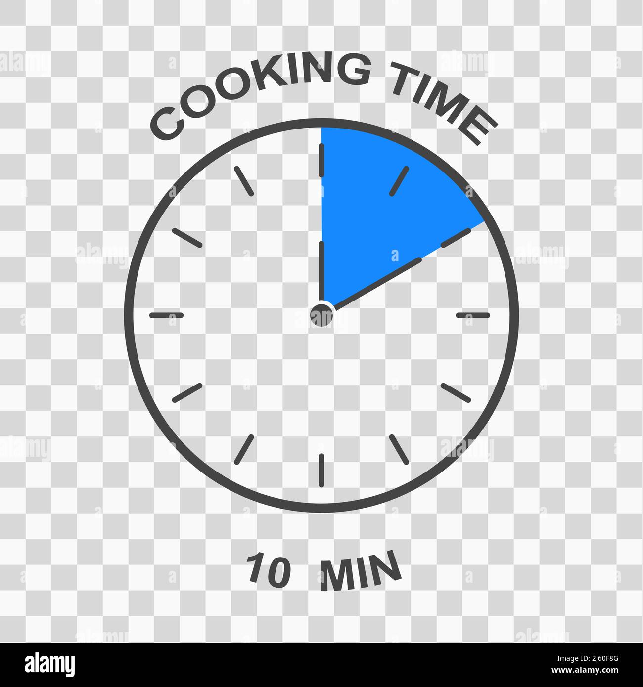 Cooking Time Icon Clock Face With 10 Minutes Time Interval Simple Timer Symbol Infographic Element For Food Preparation Instructions Isolated On Transparent Background Vector Flat Illustration Stock Vector Image Art Alamy