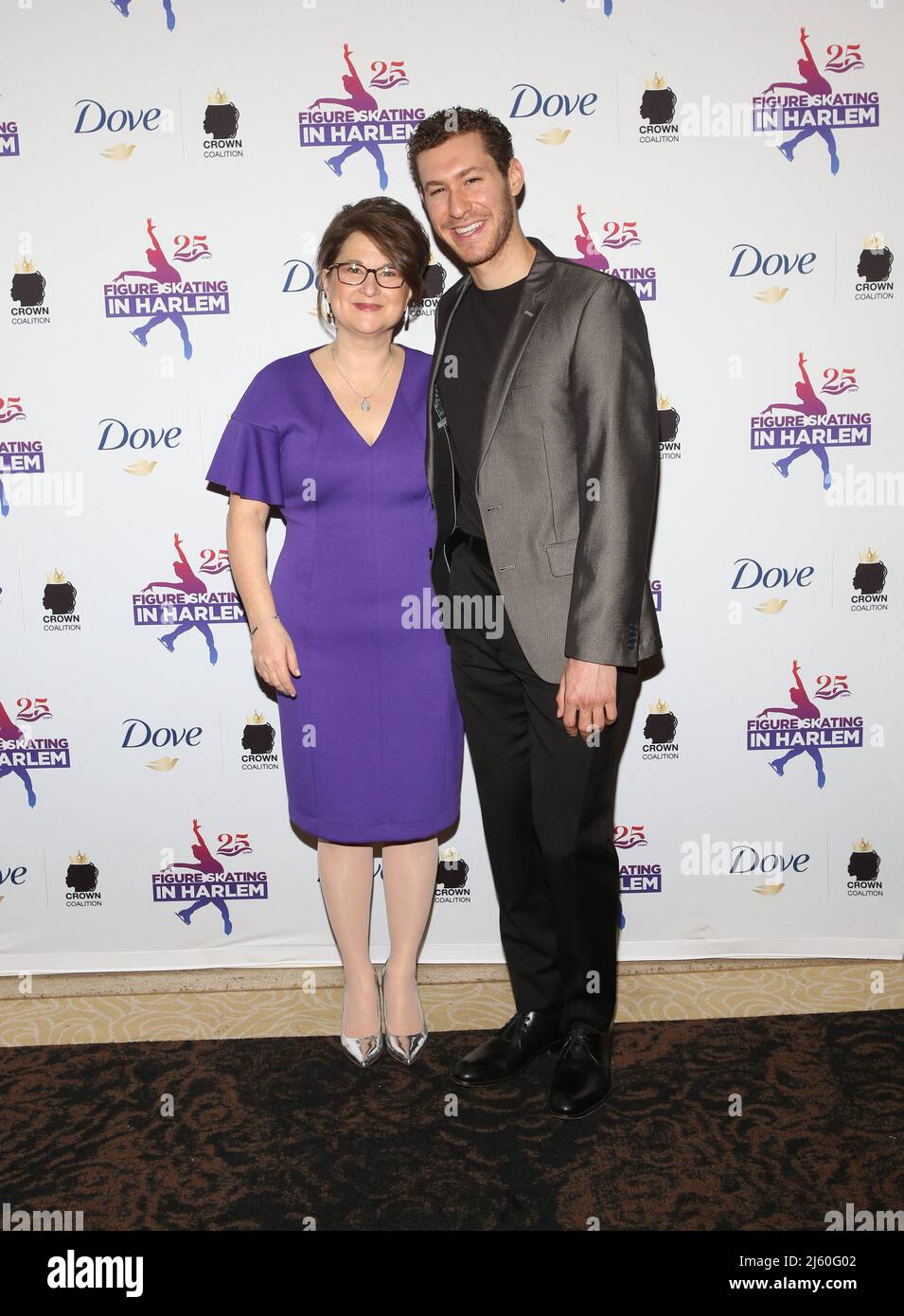 Sharon Cohen and Jason Brown attend the 2022 Figure Skating in Harlem