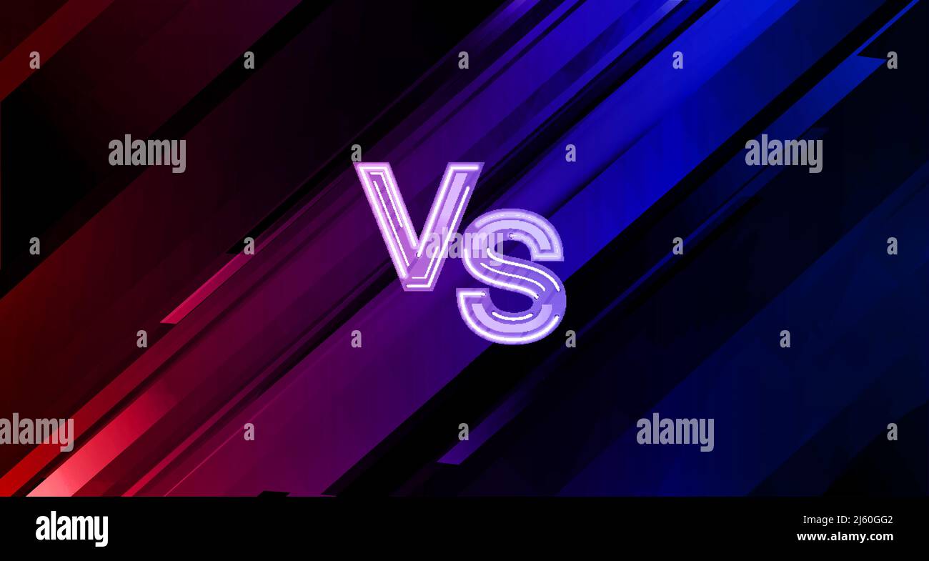 Colorful Versus battle banner for fight, cybersport, MMA, boxing Stock Vector