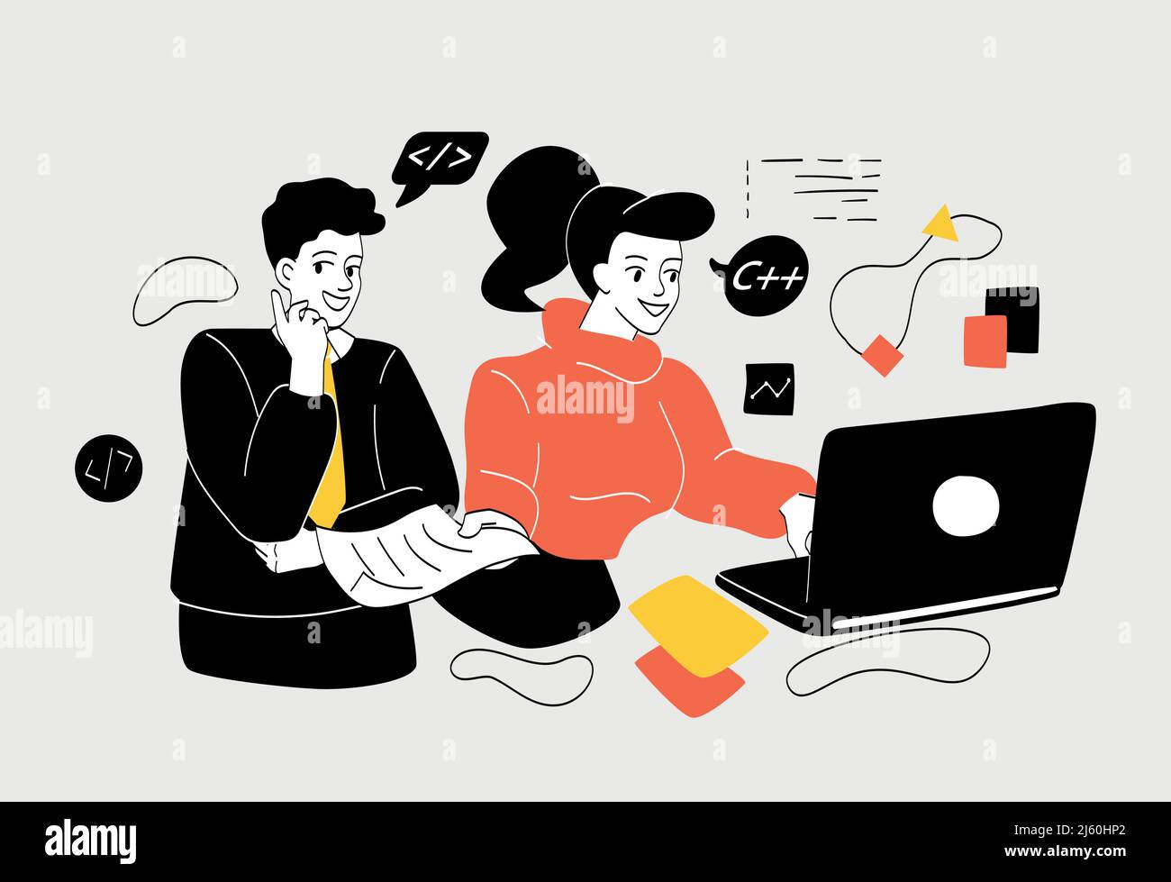 Concept of programming Stock Vector Image & Art - Alamy