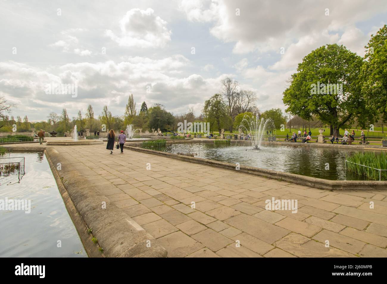 Italian Gardens at Kensington Park Stock Photo