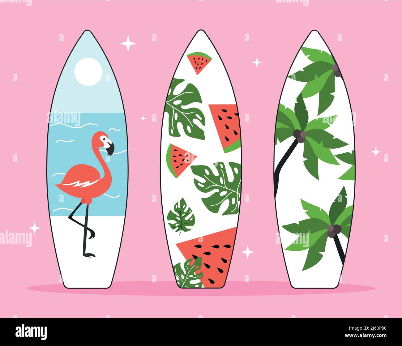 Set of surfboard Stock Vector Image & Art - Alamy