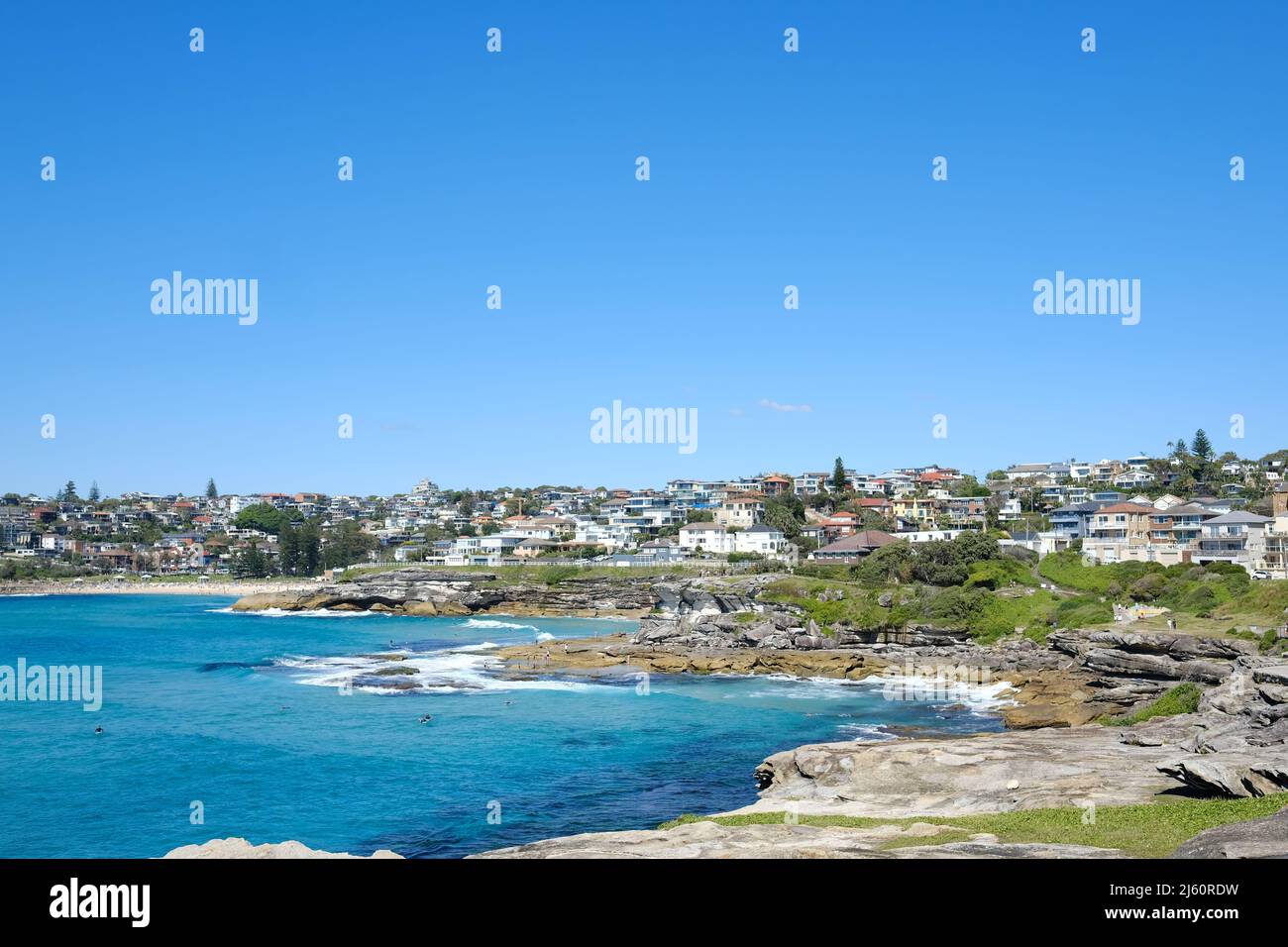 A view of the eastern coastline of Sydney, near Tamarama Beach - New South Wales, Australia Stock Photo