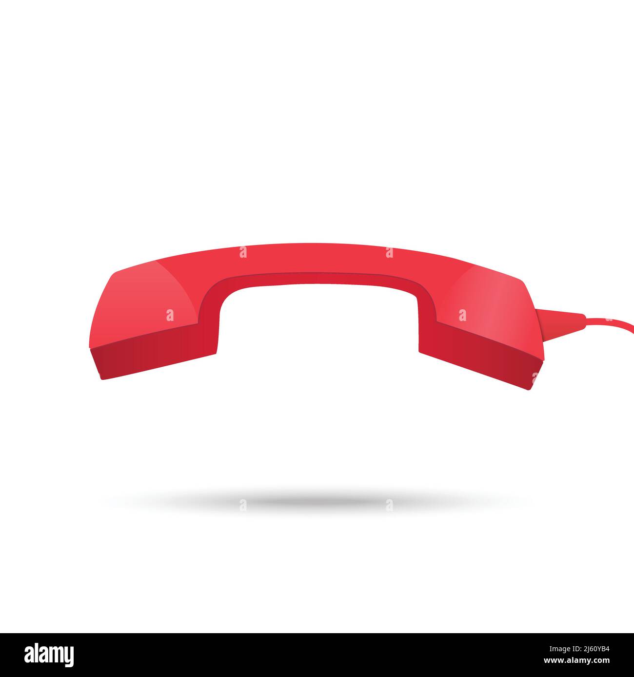 Red phone receiver icon Stock Vector