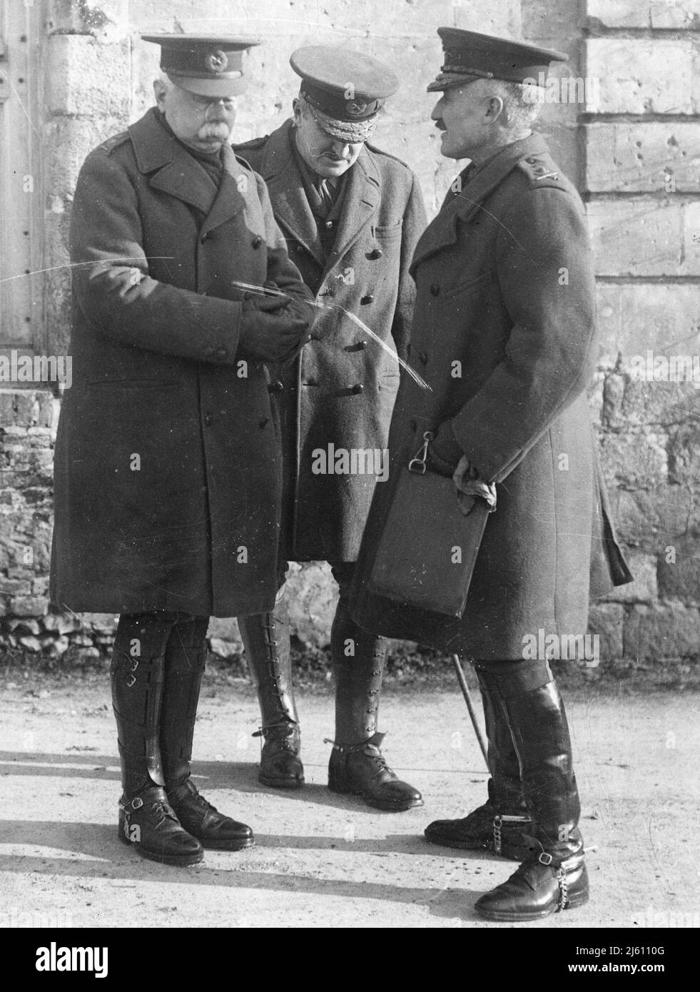 Three army commanders. General Sir Herbert Plumer, K.C.M.G., K.C.B., General Sir E.H.H Allenby K.C.B, General H.S. Horne K.C.B.' Stock Photo