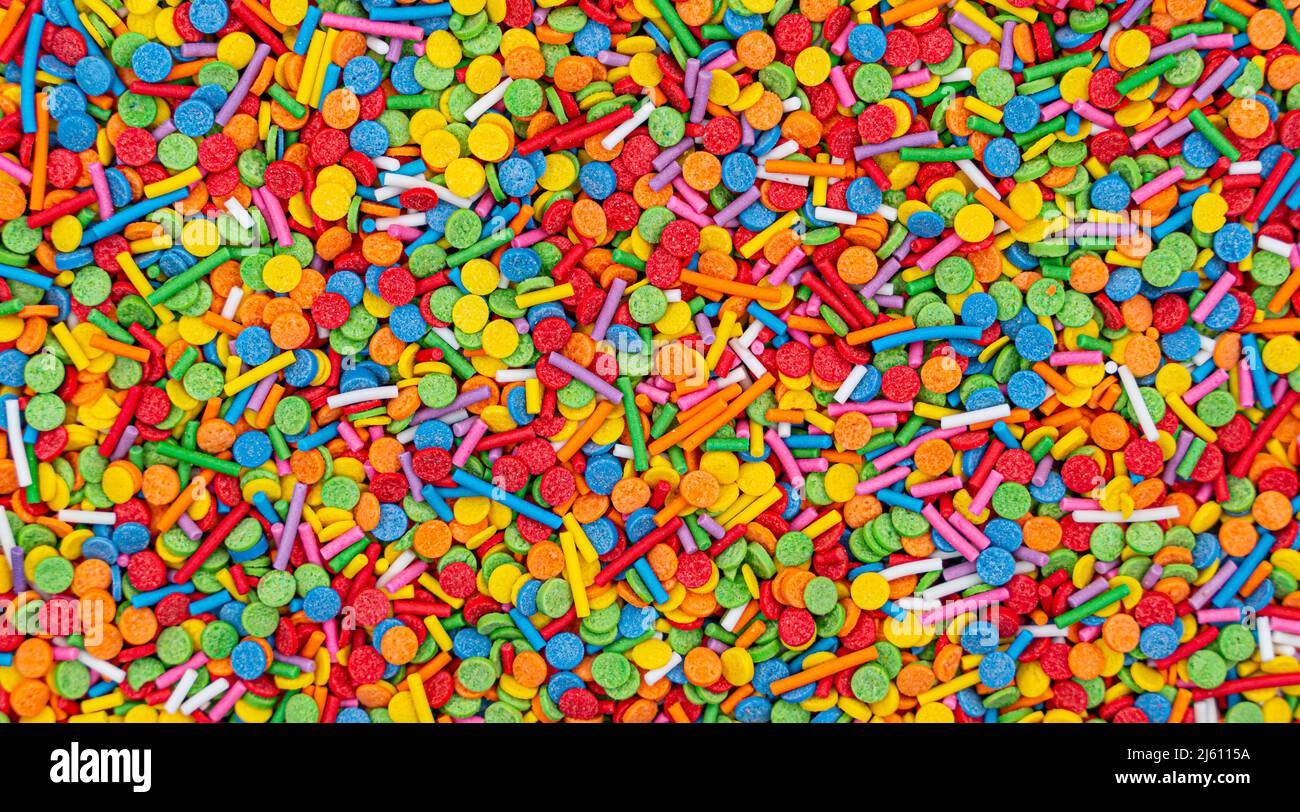 Dots of sugar sprinkles, cake and pastry decoration, lots of sprinkles