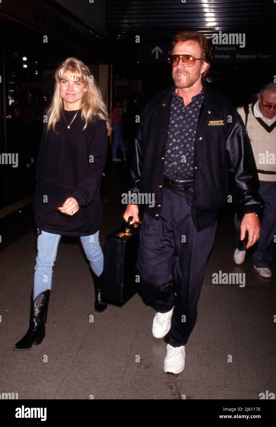Chuck Norris and Monica Hall Circa 1990's. Credit: Ralph Dominguez ...