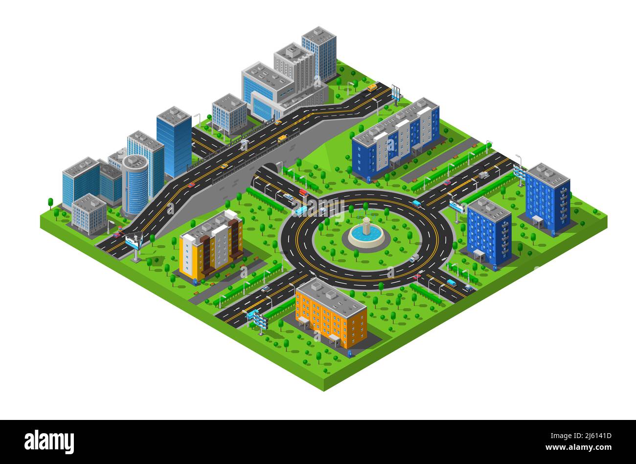 Roundabout central Stock Vector Images - Alamy