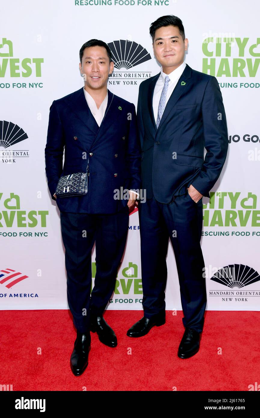 New York, NY, April 26, 2022. (LR) Simon Kim and David Shim attend the