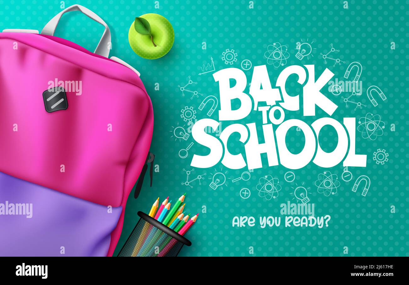 Back to school vector background design. Back to school text with ...
