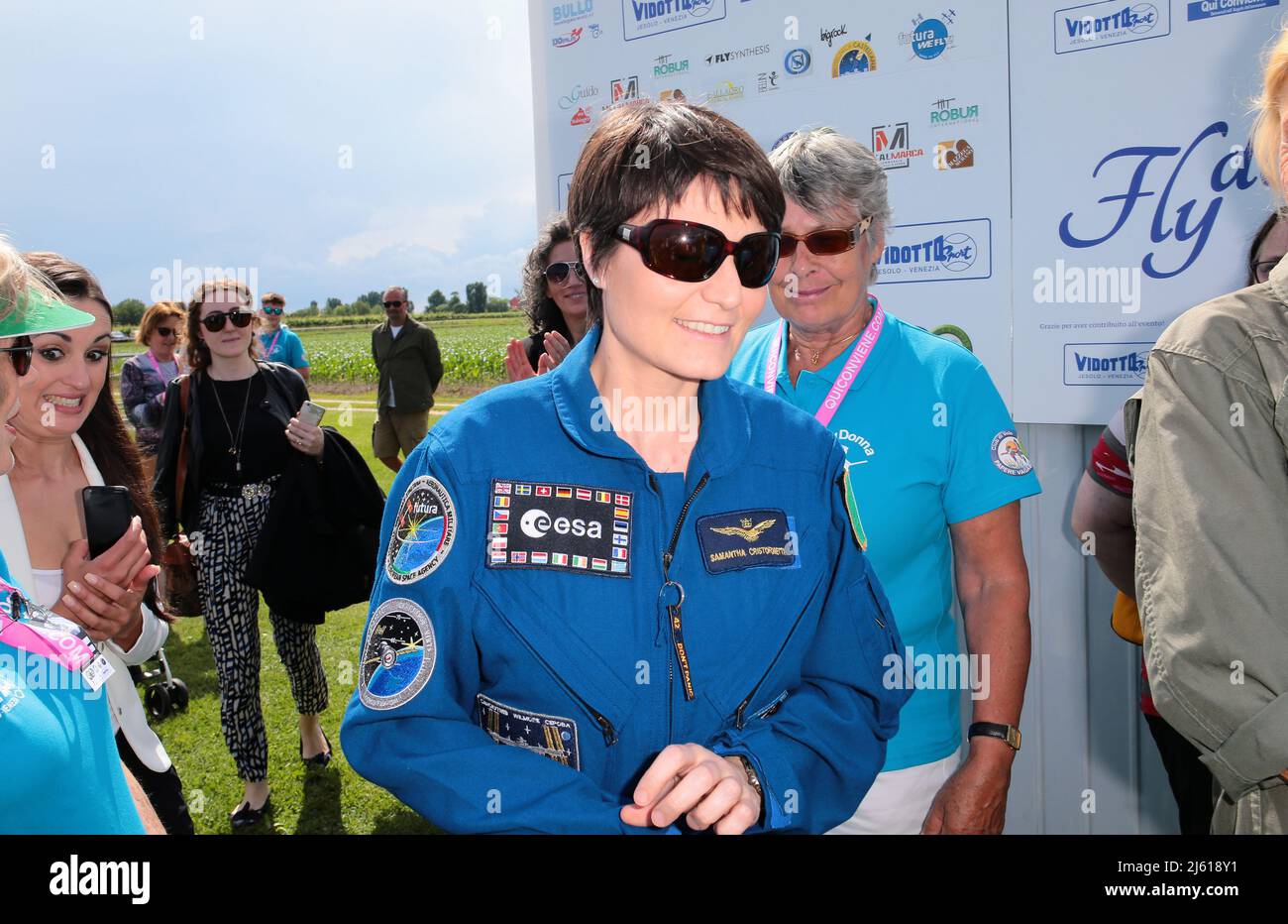 Samantha Cristoforetti at the 7th International Meeting Ladies Pilot  in the 2016 Stock Photo