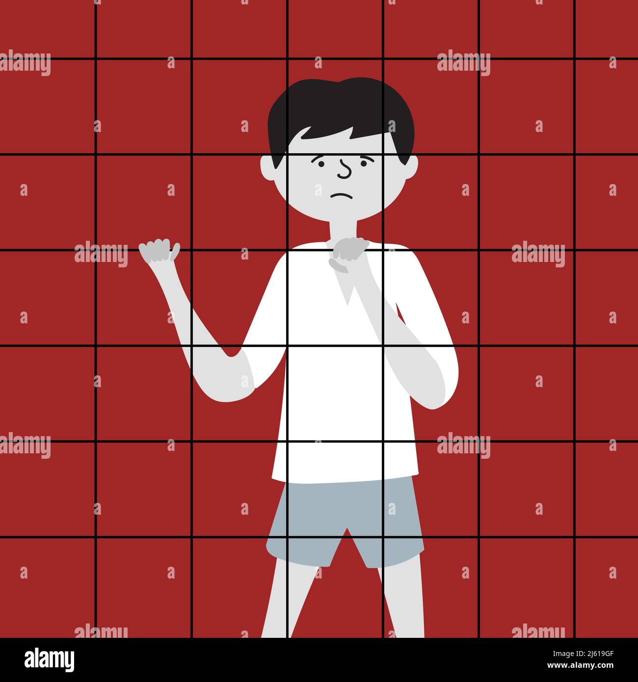 Human trafficking boy Stock Vector Images - Alamy