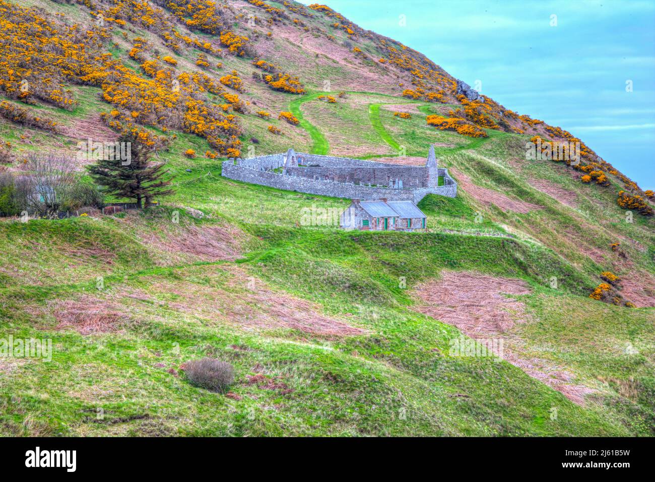 st johns graveyard gardenstown aberdeenshire scotland. Stock Photo