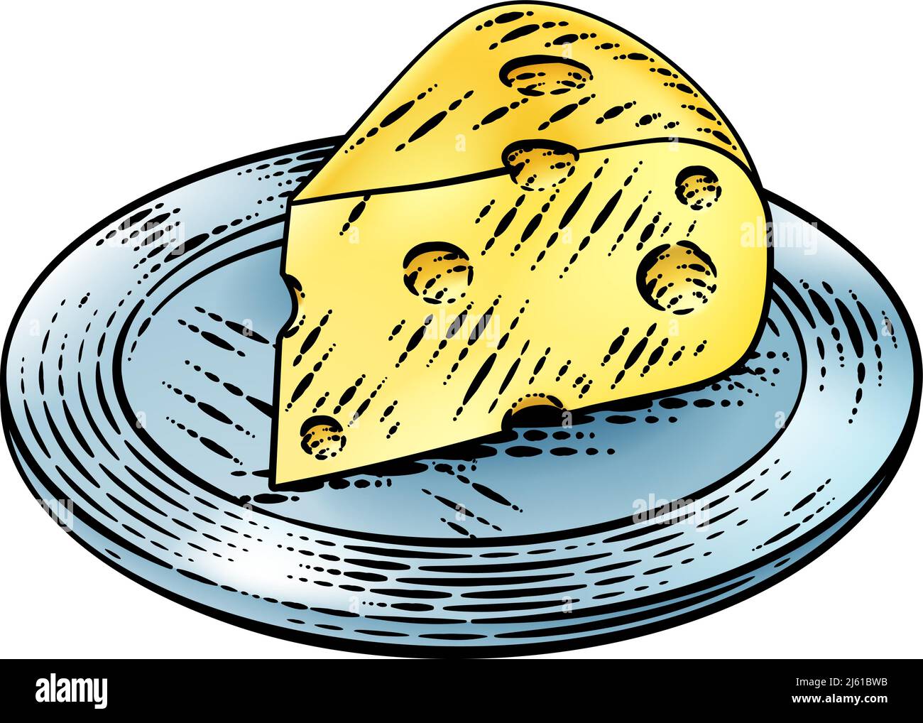 Swiss Cheese Vintage Woodcut Etching Style Stock Vector Image & Art Alamy