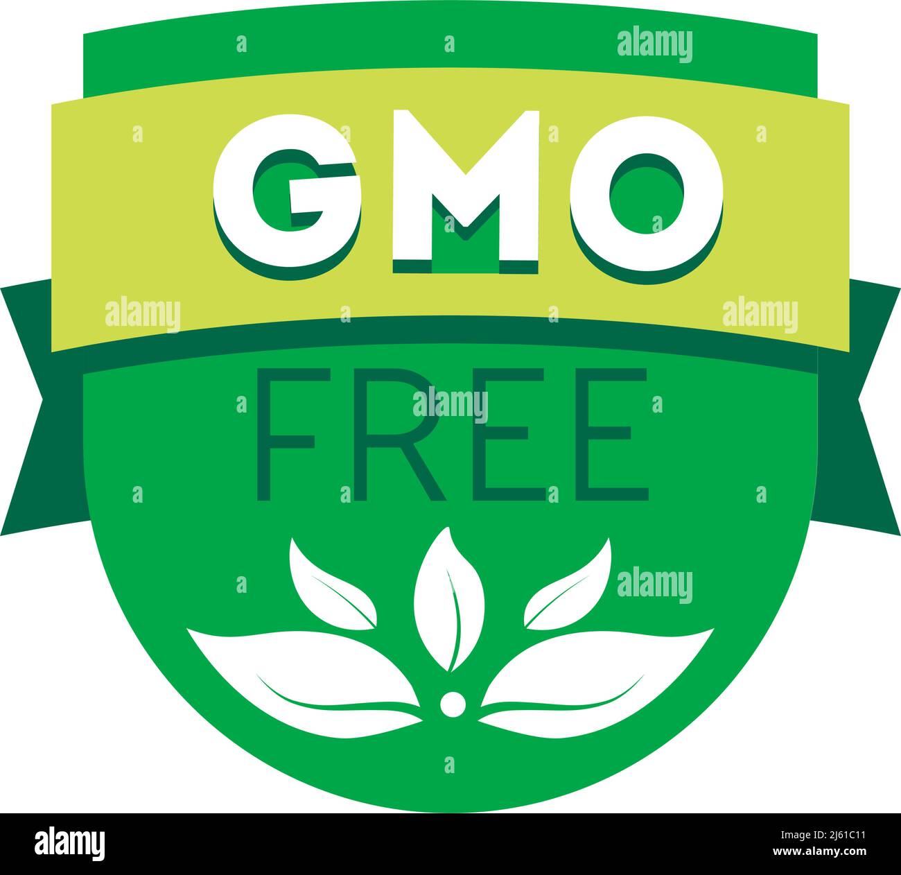 GMO free products, organic ingredients vector Stock Vector