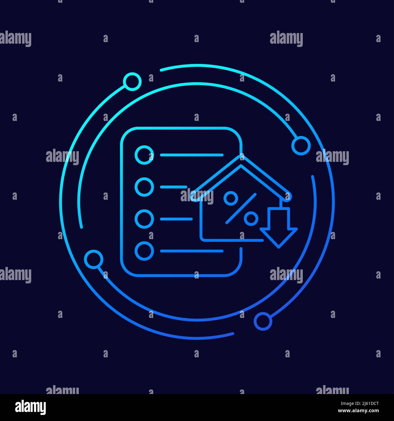 Real estate house concept percent Stock Vector Images - Alamy
