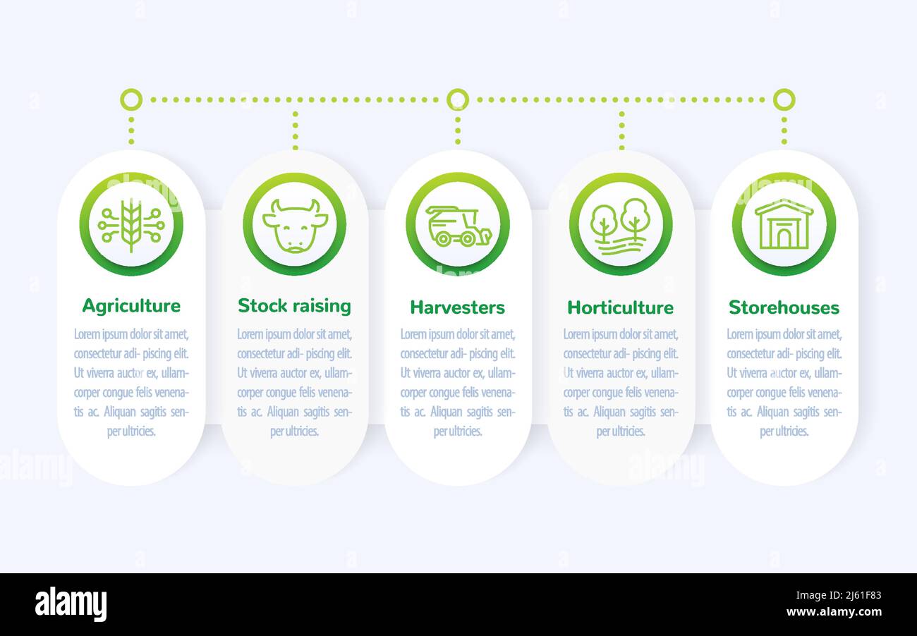 farming and agriculture infographics design Stock Vector