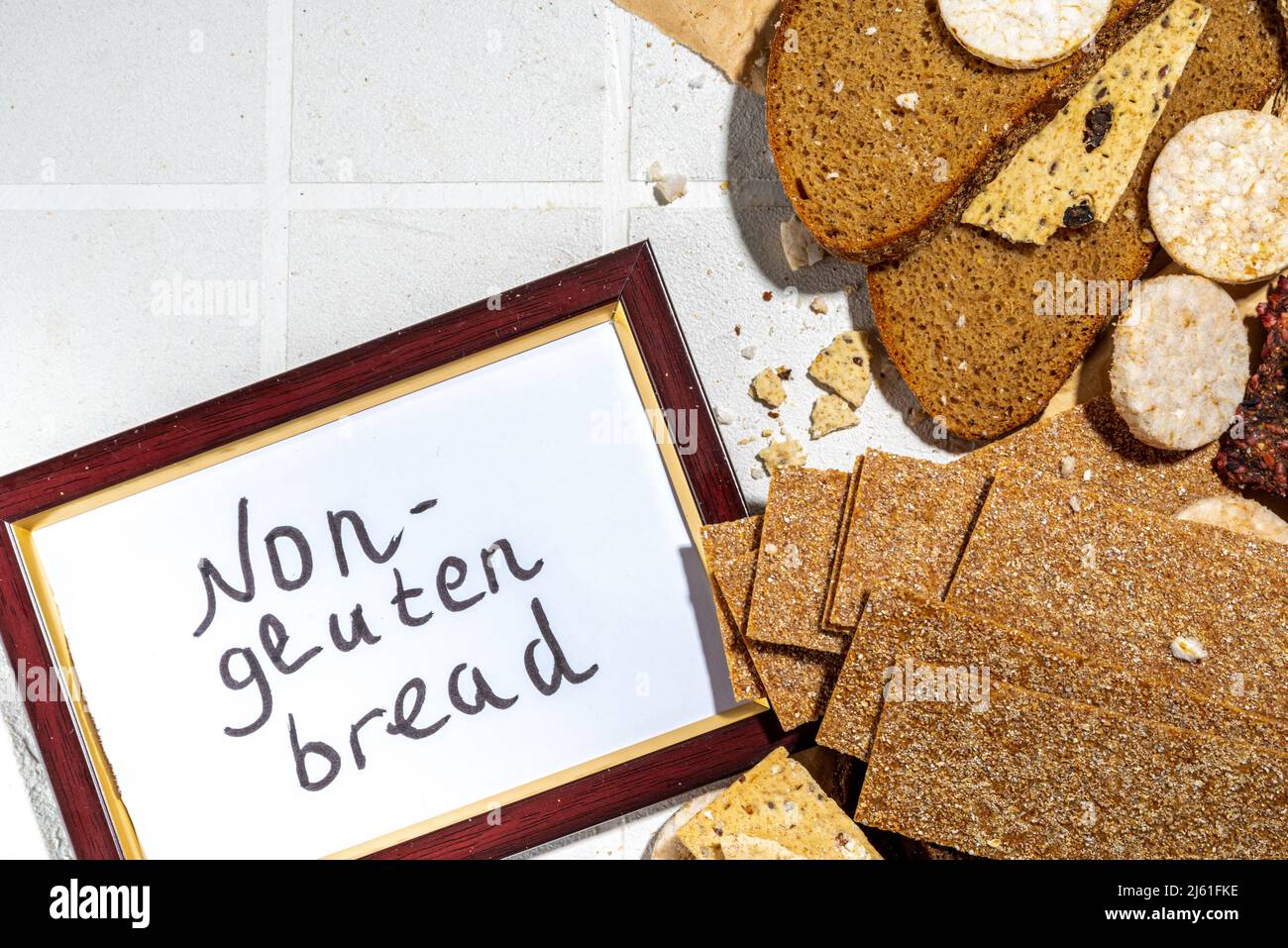 Gluten free allergic diet, celiac disease concept. Collection of