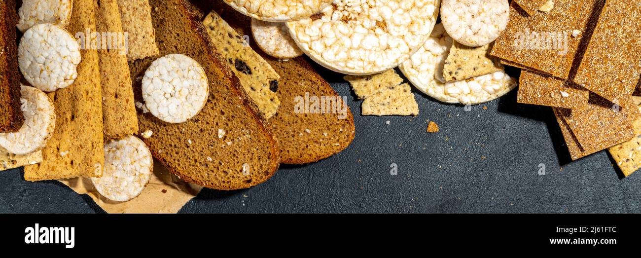 Gluten free allergic diet, celiac disease concept. Collection of