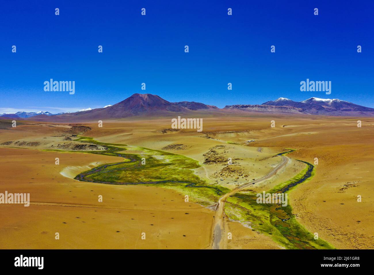 Atacama Desert from above Stock Photo