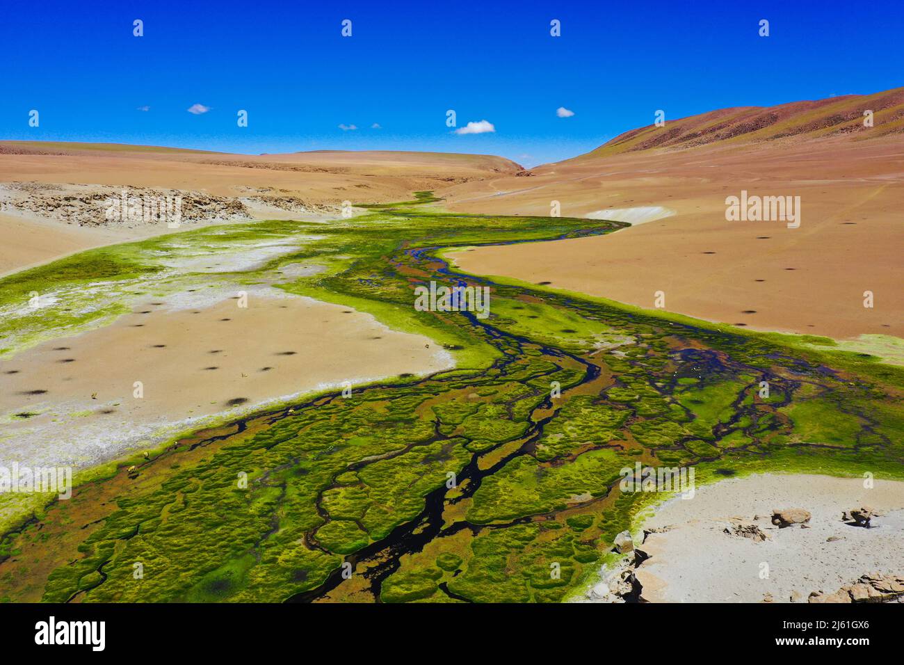 Atacama Desert from above Stock Photo