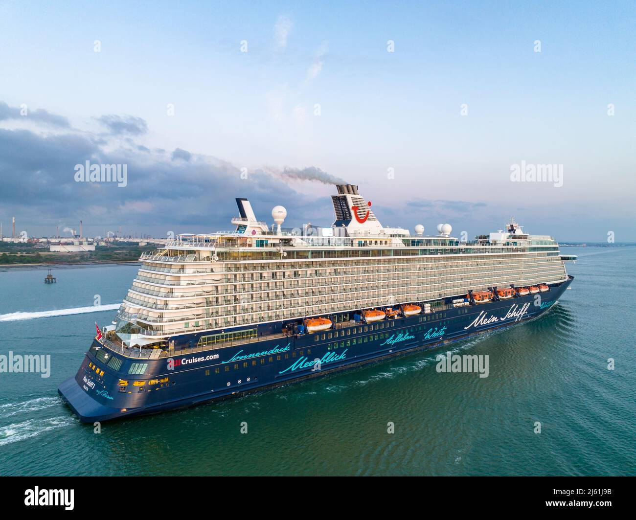 Mein Schiff 3 is a cruise ship owned by TUI Cruises. Early morning