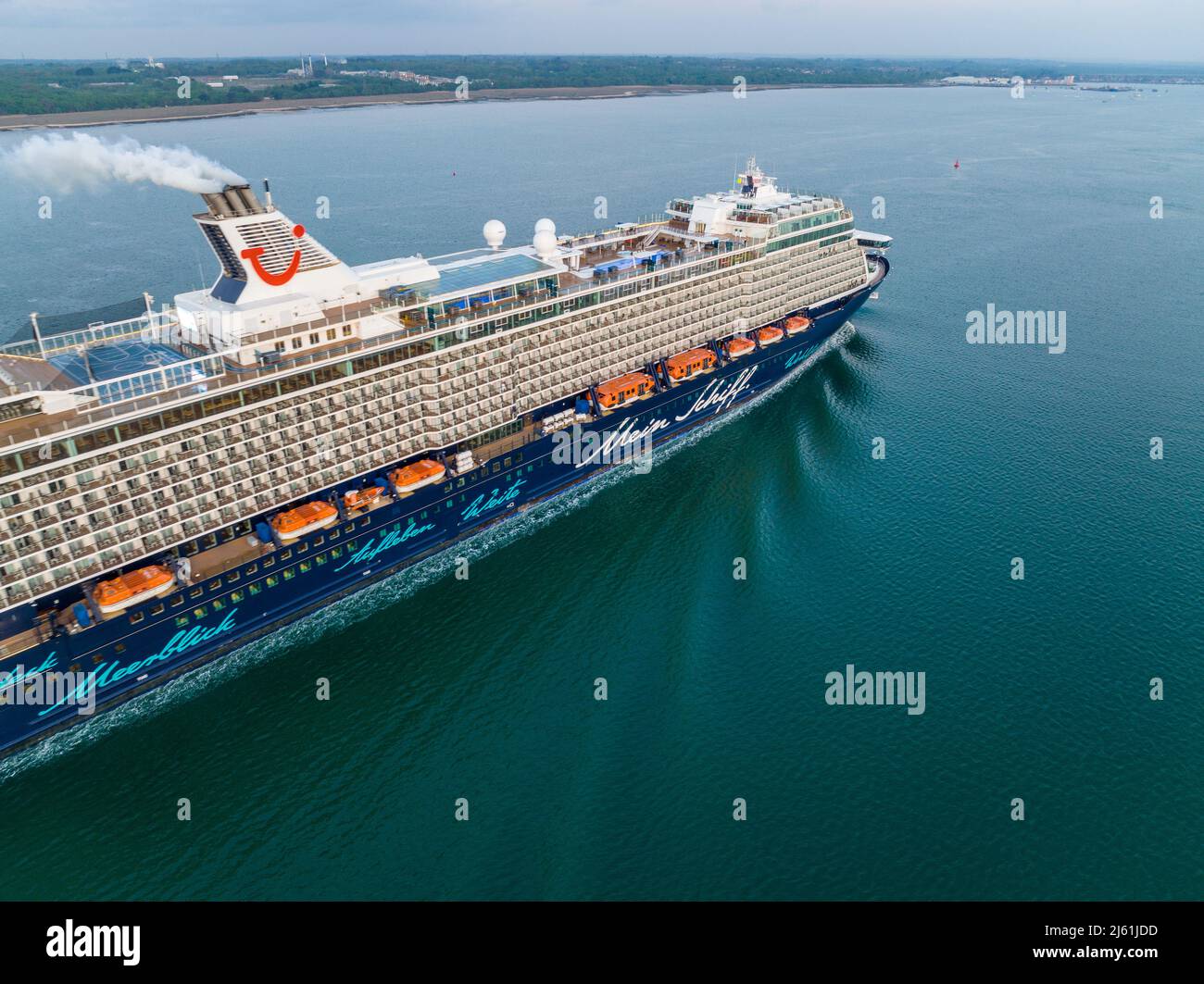 Mein Schiff 3 is a cruise ship owned by TUI Cruises. Early morning