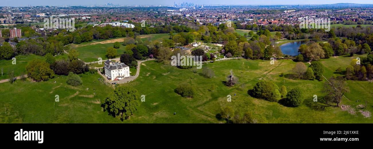 Panoramic Aerial view of Beckenham Place Park, Lewisham Stock Photo Alamy
