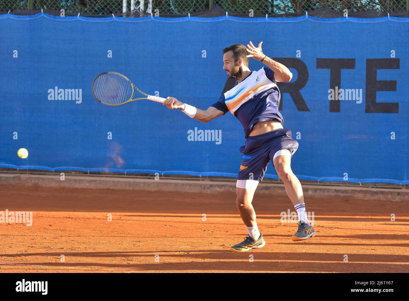Rome, Italy. 26th Apr, 2022. Salvatore caruso (ITA) during the ATP  Challenger Roma Open tennis tournament round of 32 at Garden Tennis Club on  April 26, 2022 in Rome, Italy Credit: Independent