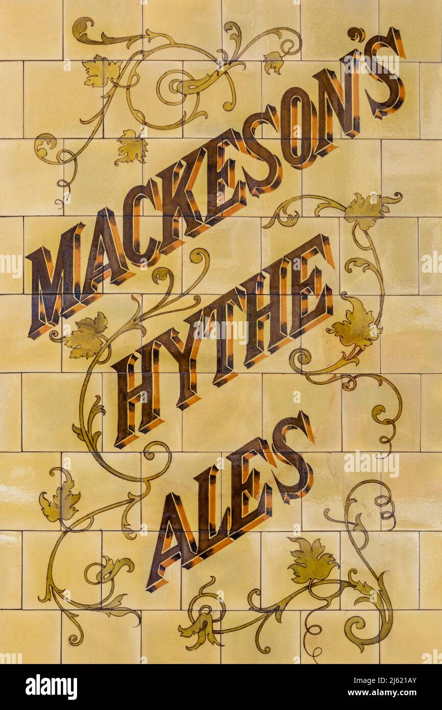 A tiled Mackeson pub sign Stock Photo