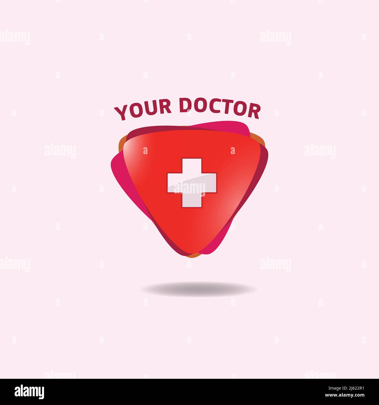 Doctor sign for your design with red shield Stock Vector