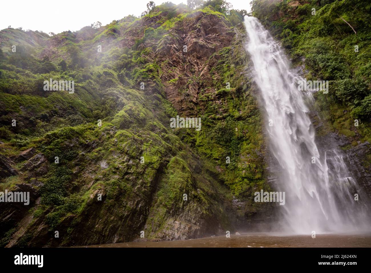 Lower Wli Waterfall, Volta Region. Stock Photo