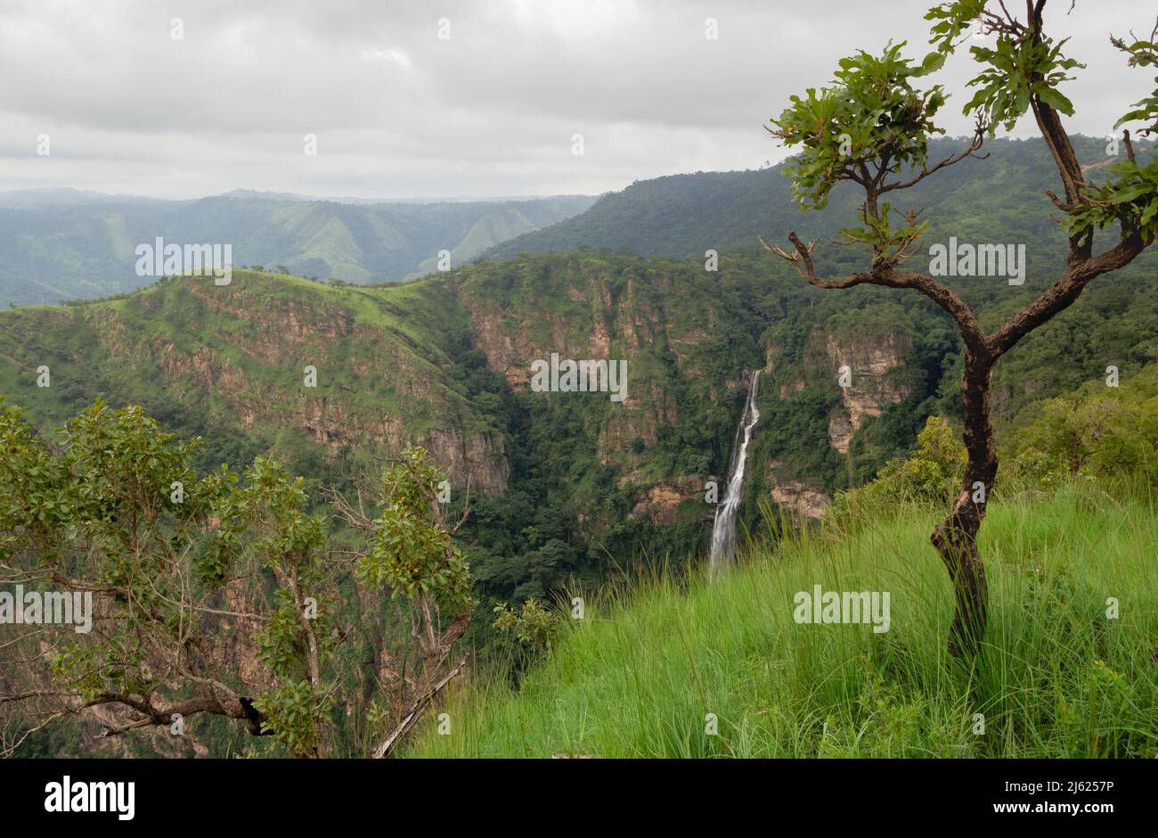 Ho District, Volta Region. Upper Wli Waterfall. Stock Photo