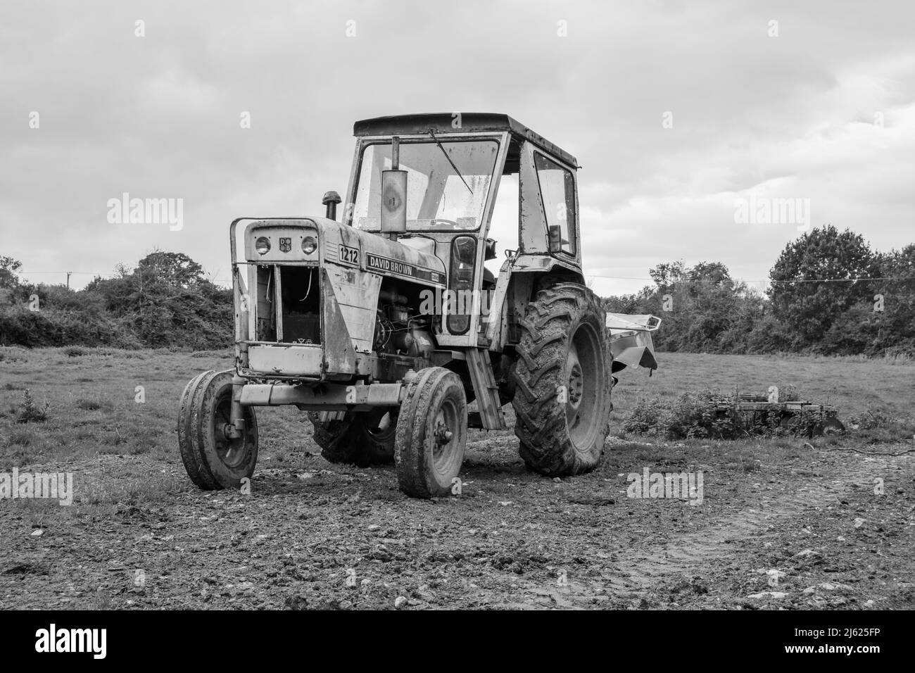 Farming tractor Black and White Stock Photos & Images - Alamy