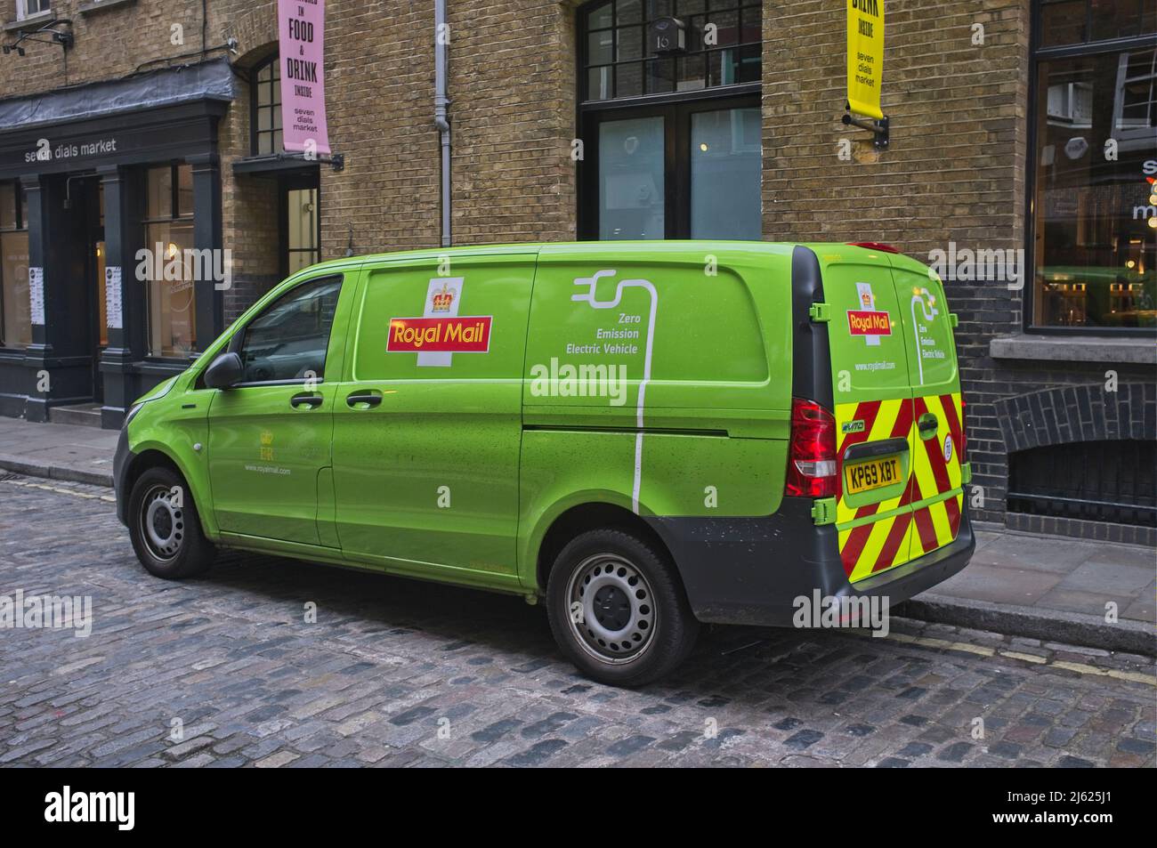 Royal Mail zero emissions electric vehicle postal van parked in London Stock Photo