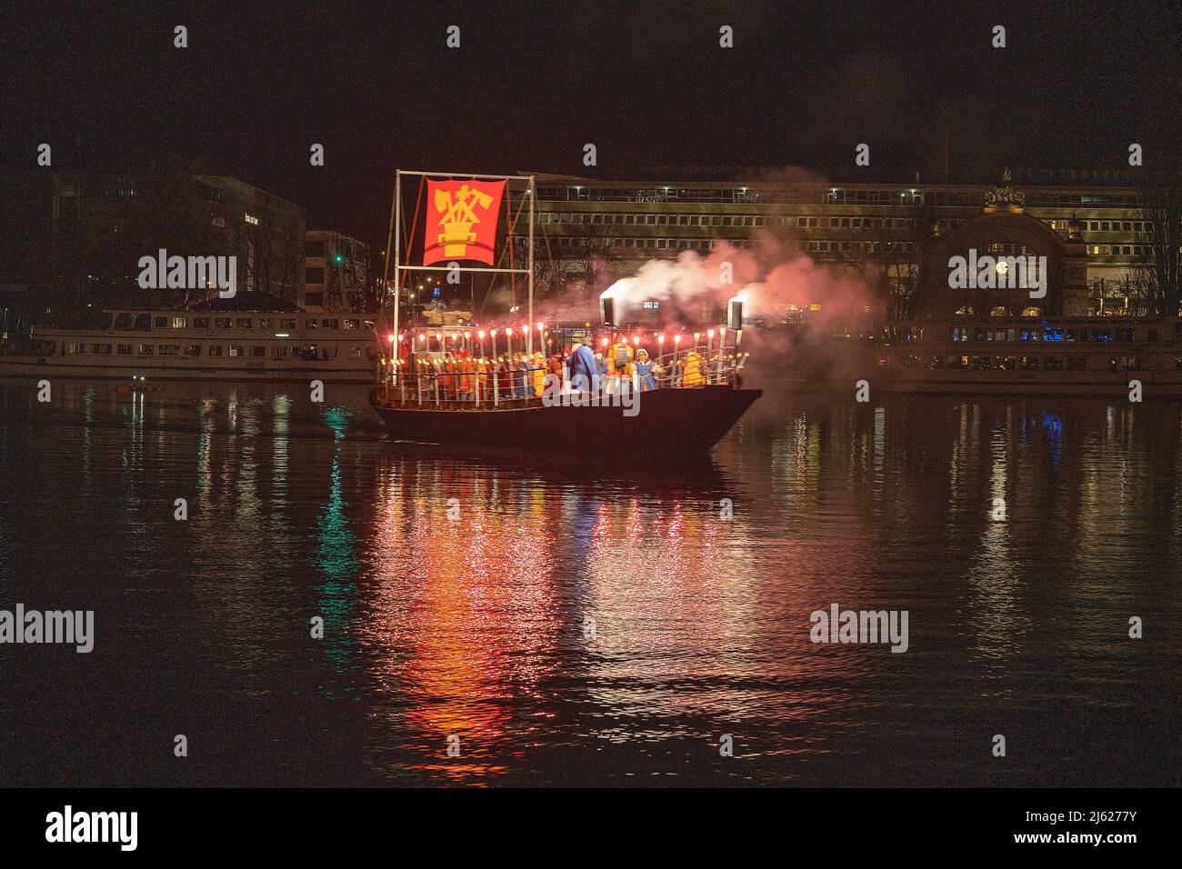 Big Bang - Carnival opening in the city of Lucerne, Switzerland Stock Photo