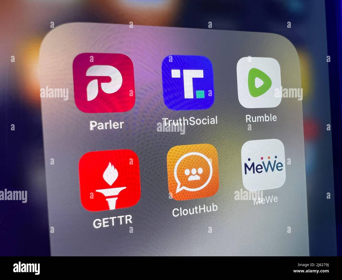 The MeWe mobile app icon is seen on an iPhone. MeWe is an American alt-tech  social media and social networking service owned by Sgrouples Stock Photo -  Alamy