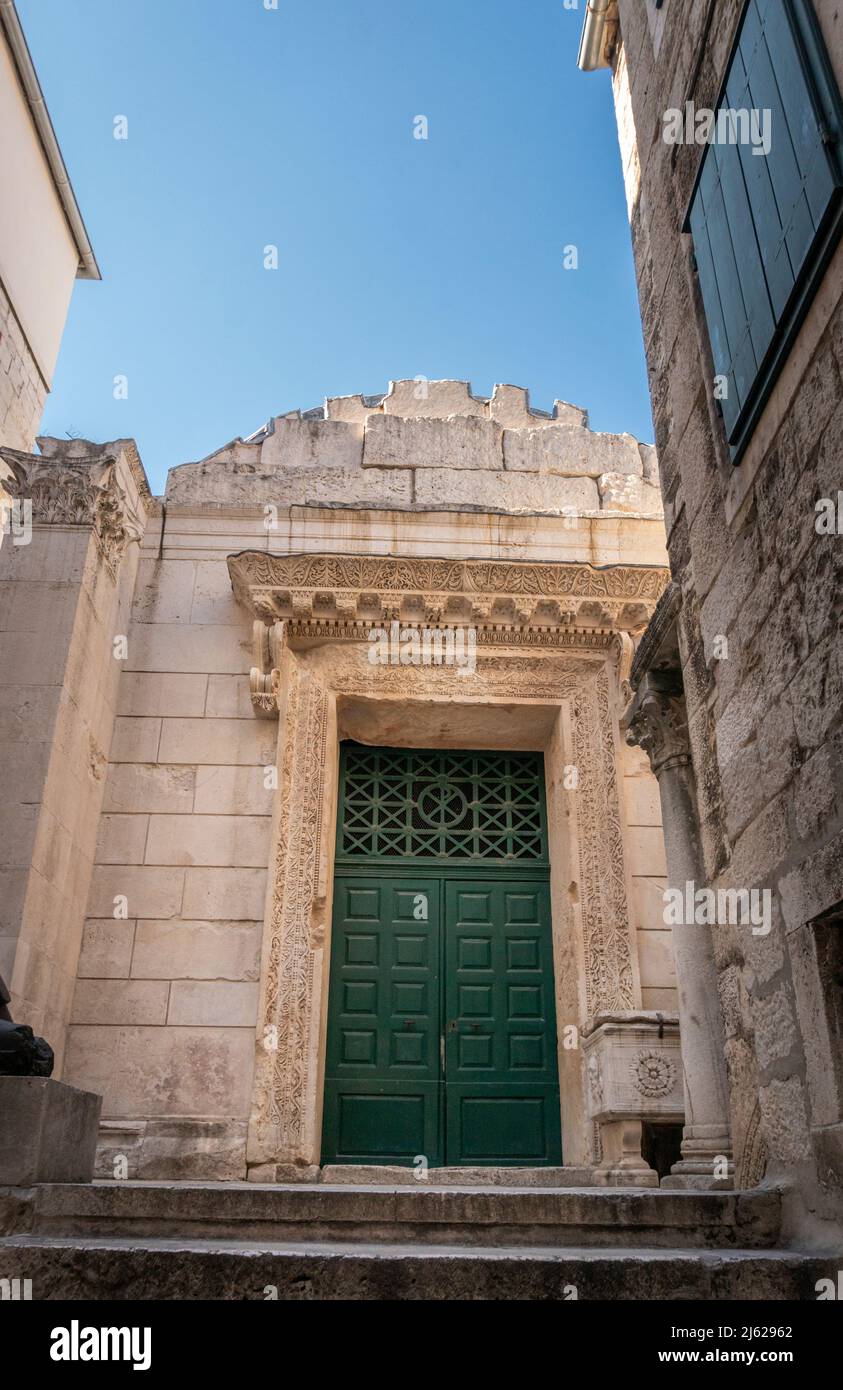 Entrance doors of the Temple of Jupiter in the Diocletian's Palace in