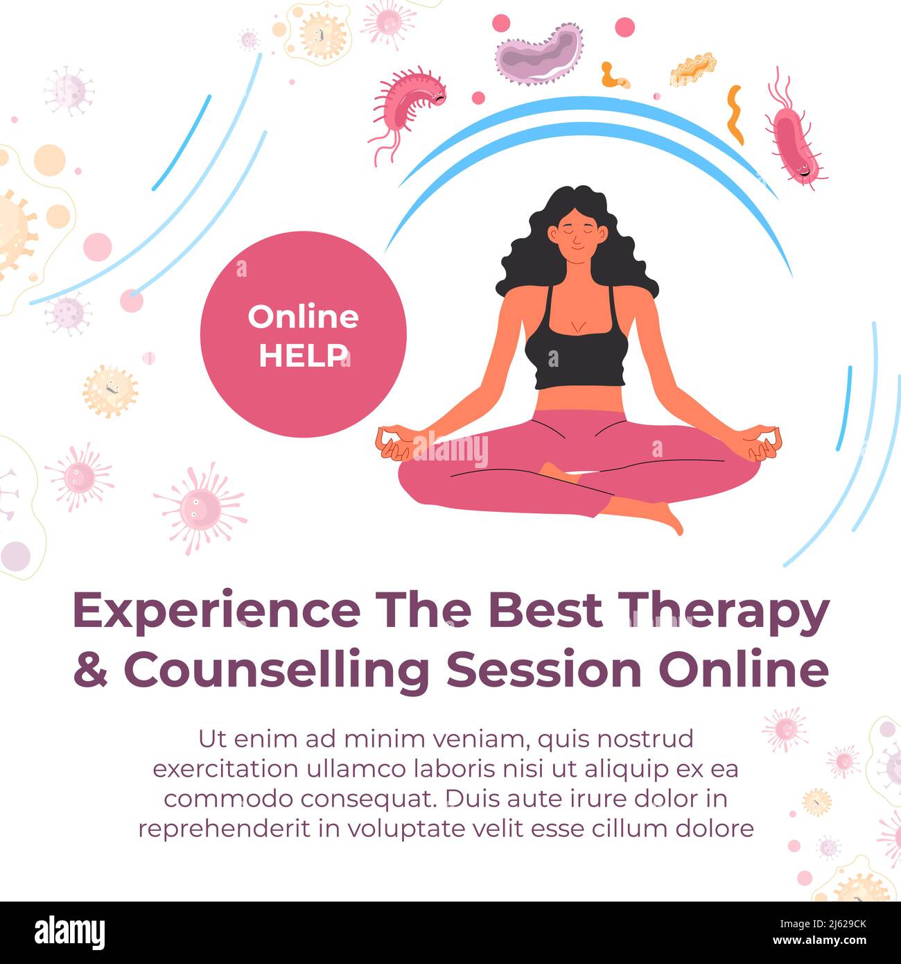Experience best therapy and counseling session Stock Vector