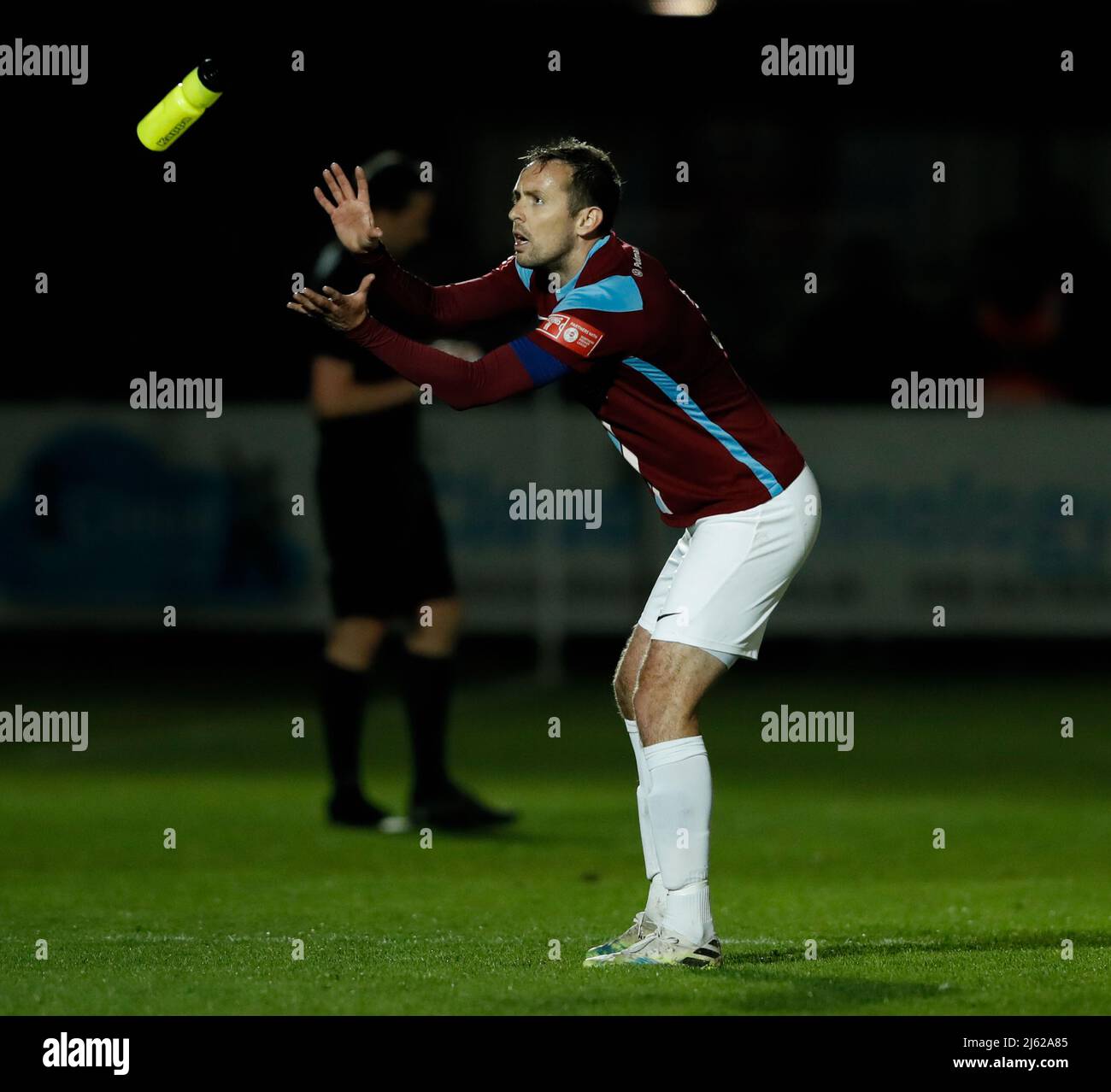 SOUTH SHIELDS, UK. APR 26TH Blair Adams of South Shields seen during the Northern Premier League Premier Play Off Semi Final match between South Shields and Warrington Town at Mariners Park, South Shields on Tuesday 26th April 2022. (Credit: Will Matthews | MI News) Credit: MI News & Sport /Alamy Live News Stock Photo