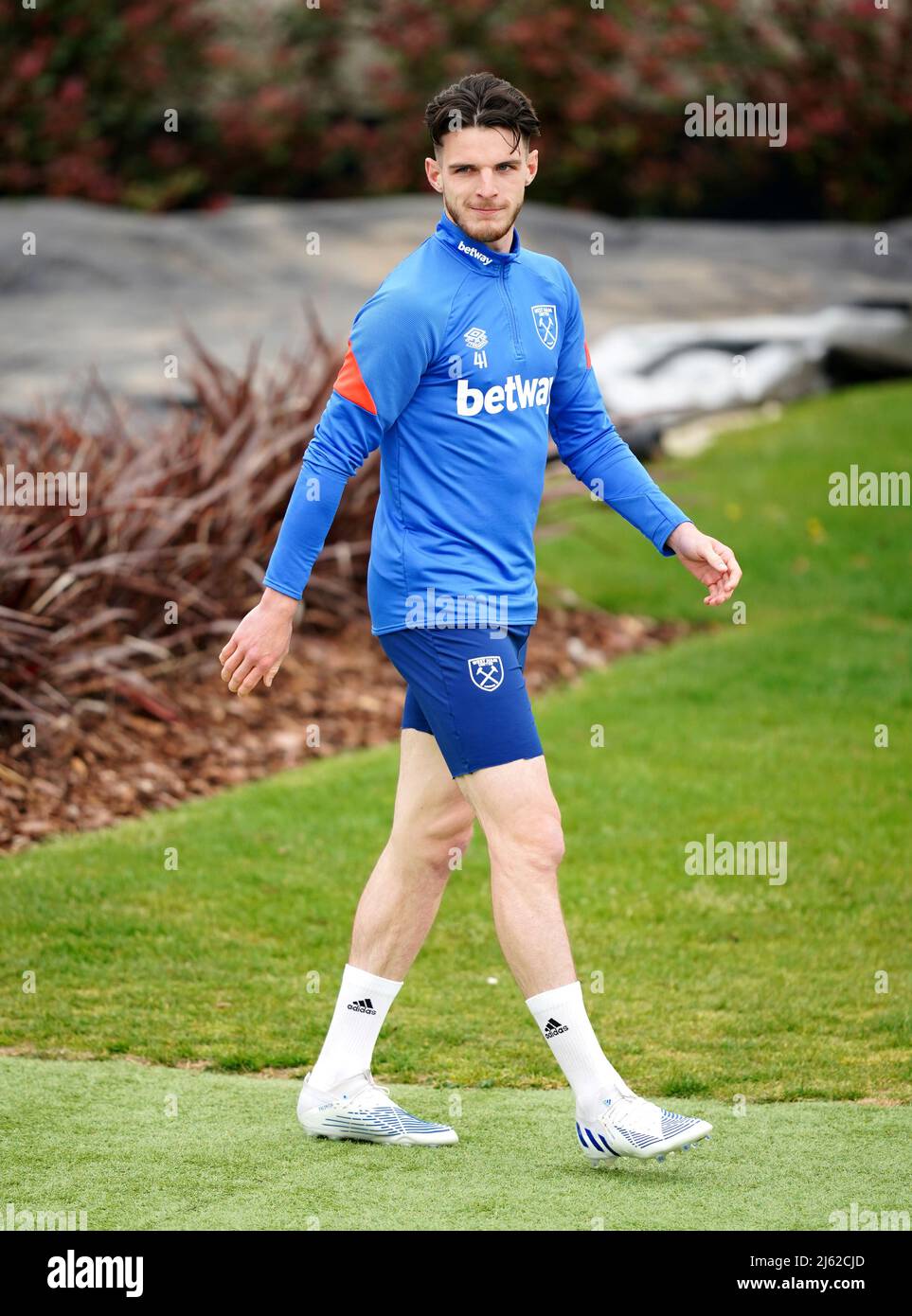 West Ham United's Declan Rice during a training session at Rush Green